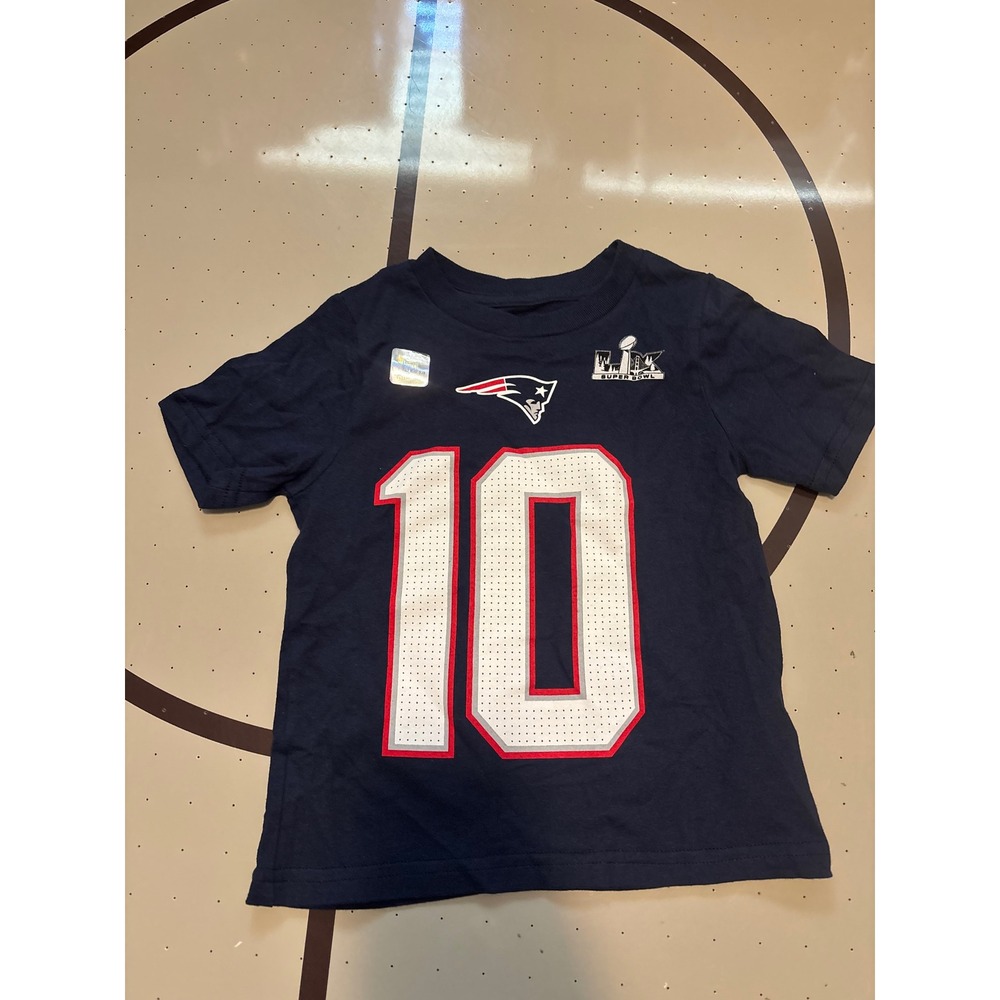 009 Nike New England Patriots Drake Maye 10 Toddler T-Shirt Navy Blue 3T NFL Tee